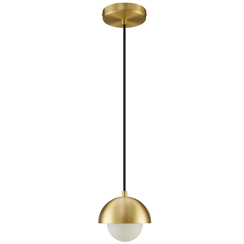 Eclipse Globe Pendant Light in Brass