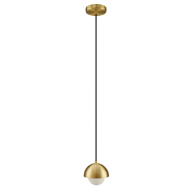 Eclipse Globe Pendant Light in Brass