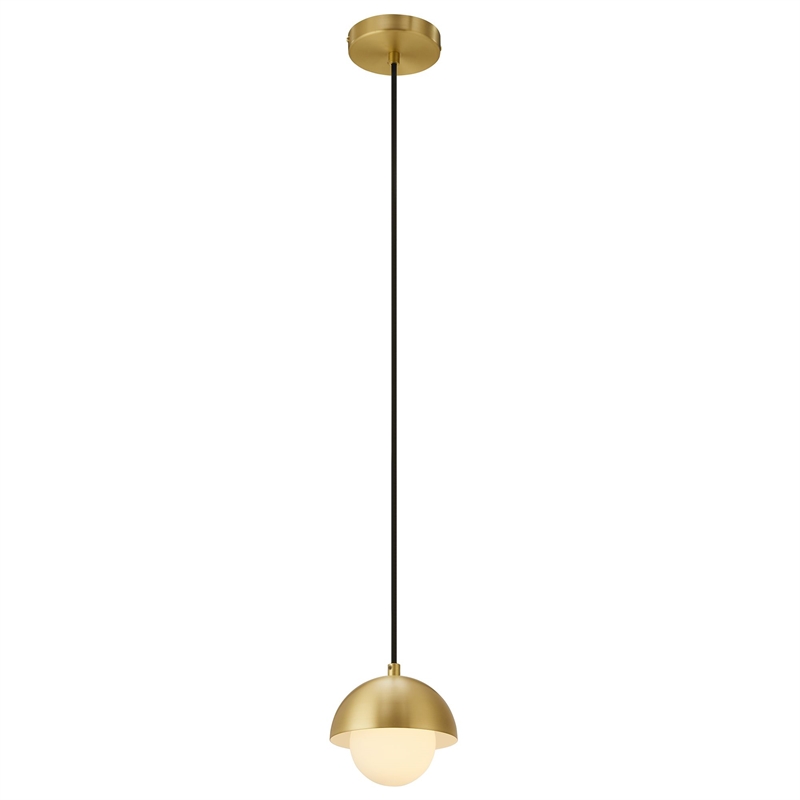 Eclipse Globe Pendant Light in Brass