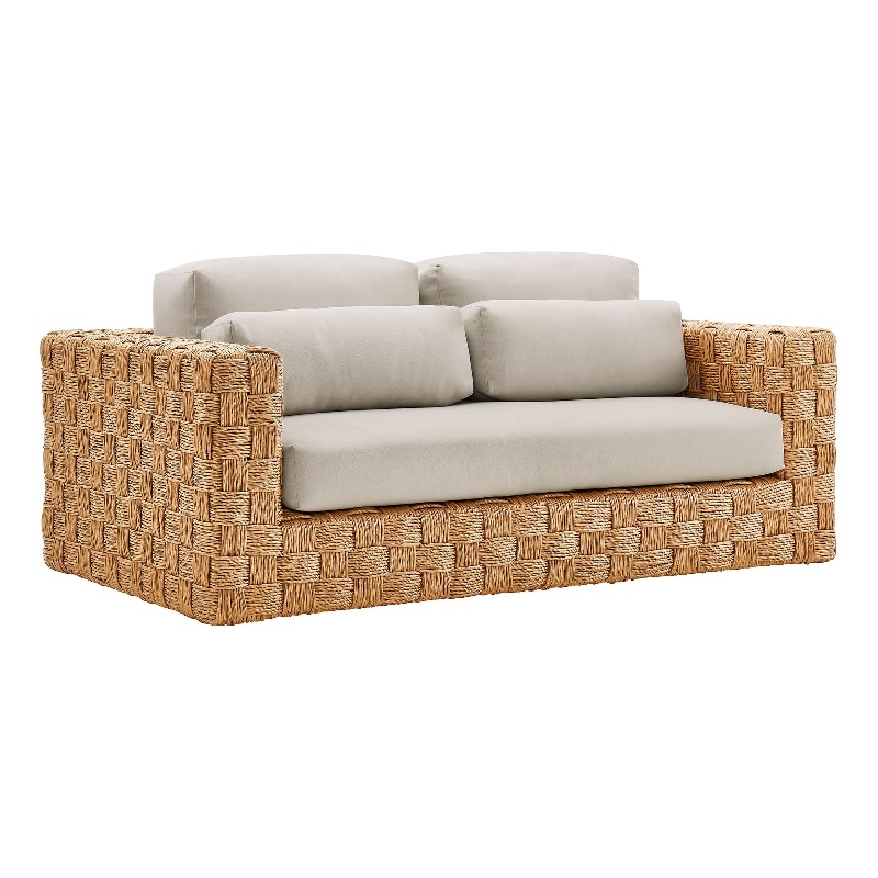 Thames Loveseat in Natural Light Gray