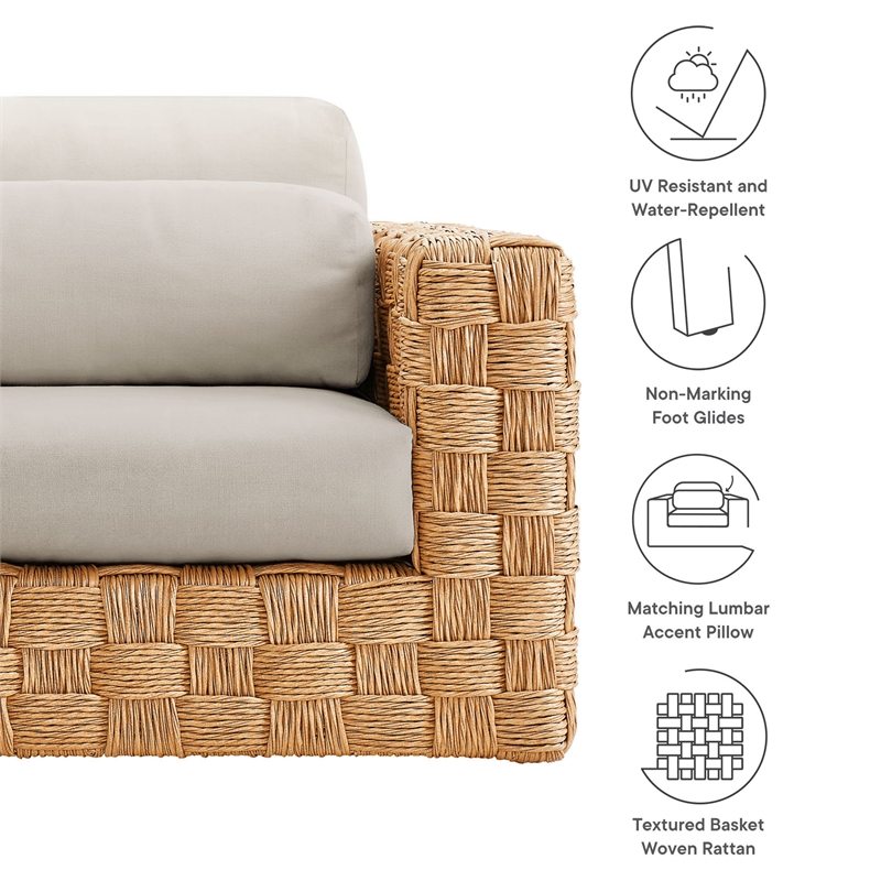 Thames Armchair in Natural Light Gray