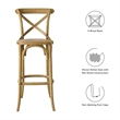 Modway Gear X-Back Wood Fully Assembled Bar Stool in Natural