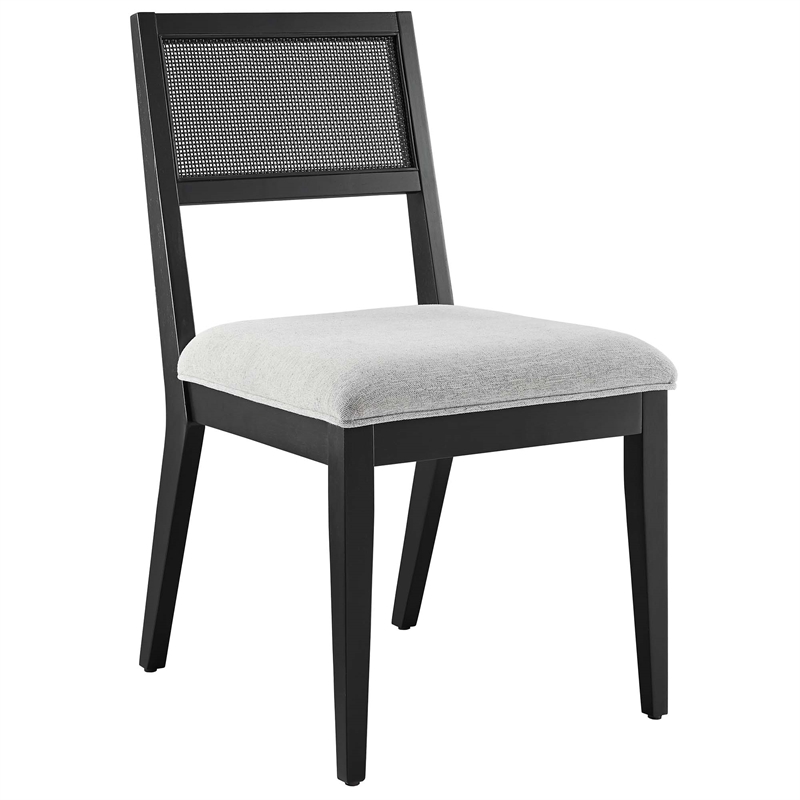 Nimba Dining Chairs Set of 2 in Heathered Weave Light Gray