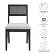 Nimba Dining Chairs Set of 2 in Heathered Weave Light Gray
