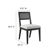 Nimba Dining Chairs Set of 2 in Heathered Weave Light Gray