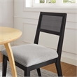 Nimba Dining Chairs Set of 2 in Heathered Weave Light Gray