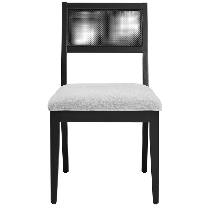 Nimba Dining Chairs Set of 2 in Heathered Weave Light Gray