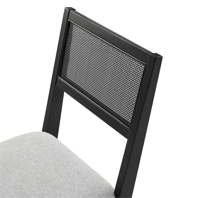 Nimba Dining Chairs Set of 2 in Heathered Weave Light Gray