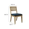 Nimba Dining Chairs Set of 2 in Heathered Weave Azure