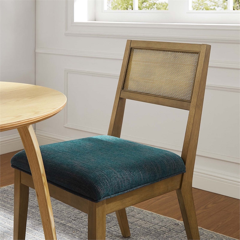Nimba Dining Chairs Set of 2 in Heathered Weave Azure