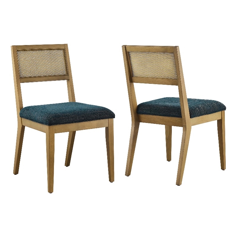 Nimba Dining Chairs Set of 2 in Heathered Weave Azure