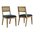 Nimba Dining Chairs Set of 2 in Heathered Weave Azure