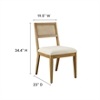 Nimba Dining Chairs Set of 2 in Heathered Weave Ivory