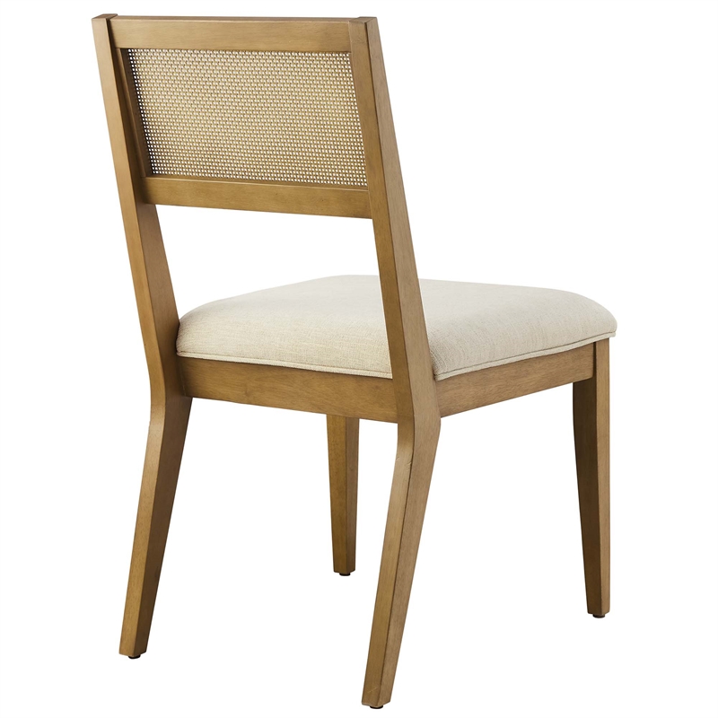 nimba dining chairs set of 2 in heathered weave ivory