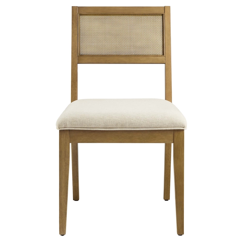 nimba dining chairs set of 2 in heathered weave ivory