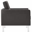 Loft Armchair and Ottoman Set in Silver Gray