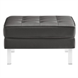 Loft Armchair and Ottoman Set in Silver Gray