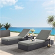 Tahoe 3-Piece Chaise Lounge Set in Gray Charcoal