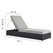 Tahoe 3-Piece Chaise Lounge Set in Gray Gray