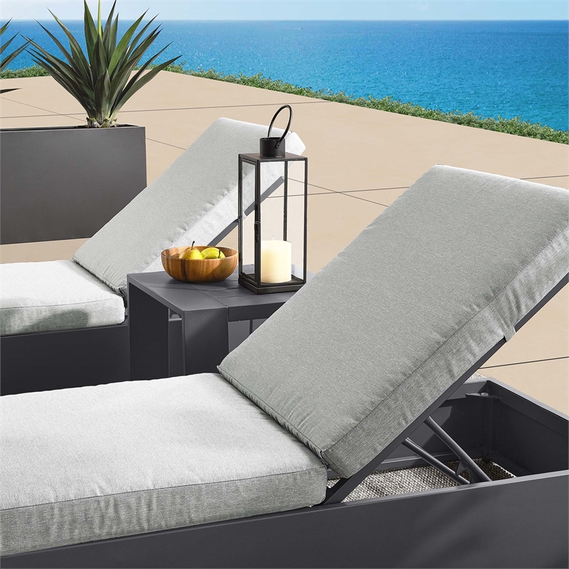 Tahoe 3-Piece Chaise Lounge Set in Gray Gray