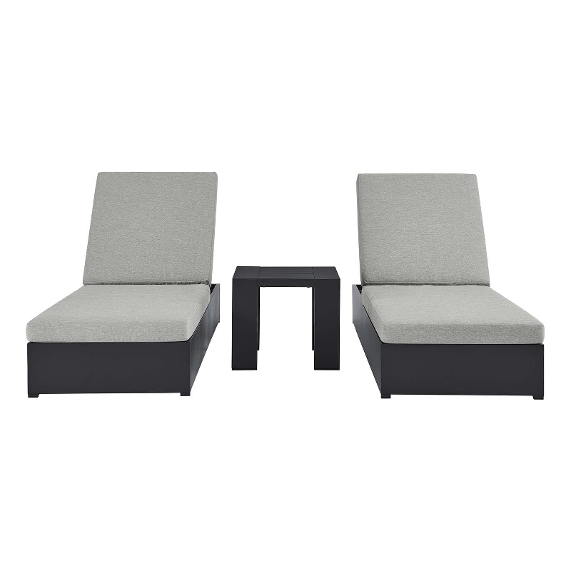 Tahoe 3-Piece Chaise Lounge Set in Gray Gray