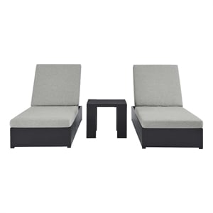 Tahoe 3-Piece Chaise Lounge Set in Gray Gray