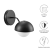 Eclipse Wall Sconce in Black