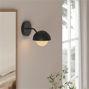 eclipse wall sconce in black