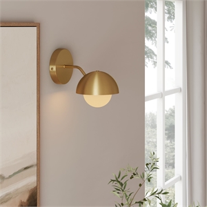eclipse wall sconce in brass