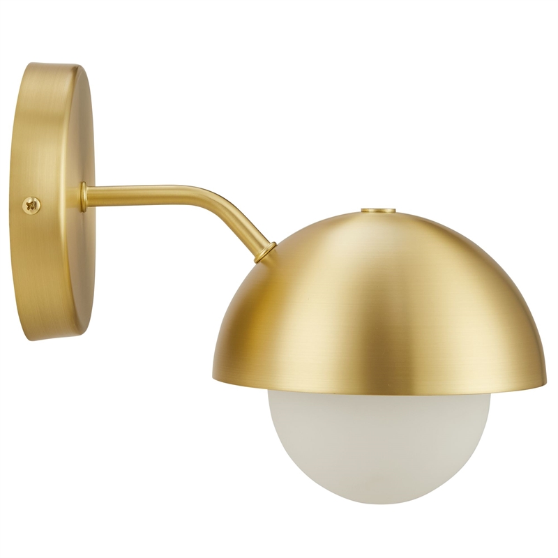 eclipse wall sconce in brass
