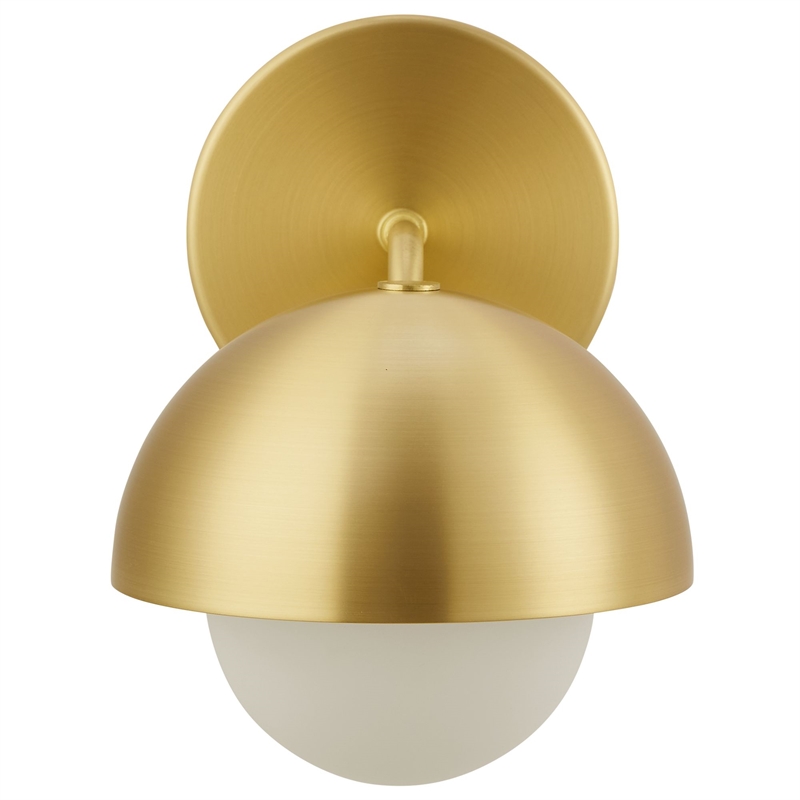 eclipse wall sconce in brass