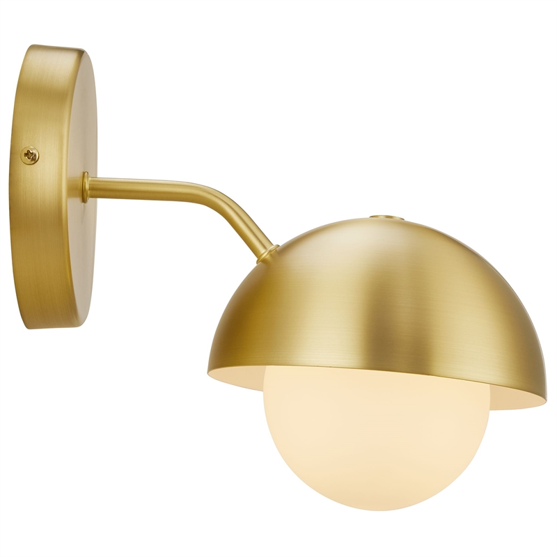 eclipse wall sconce in brass
