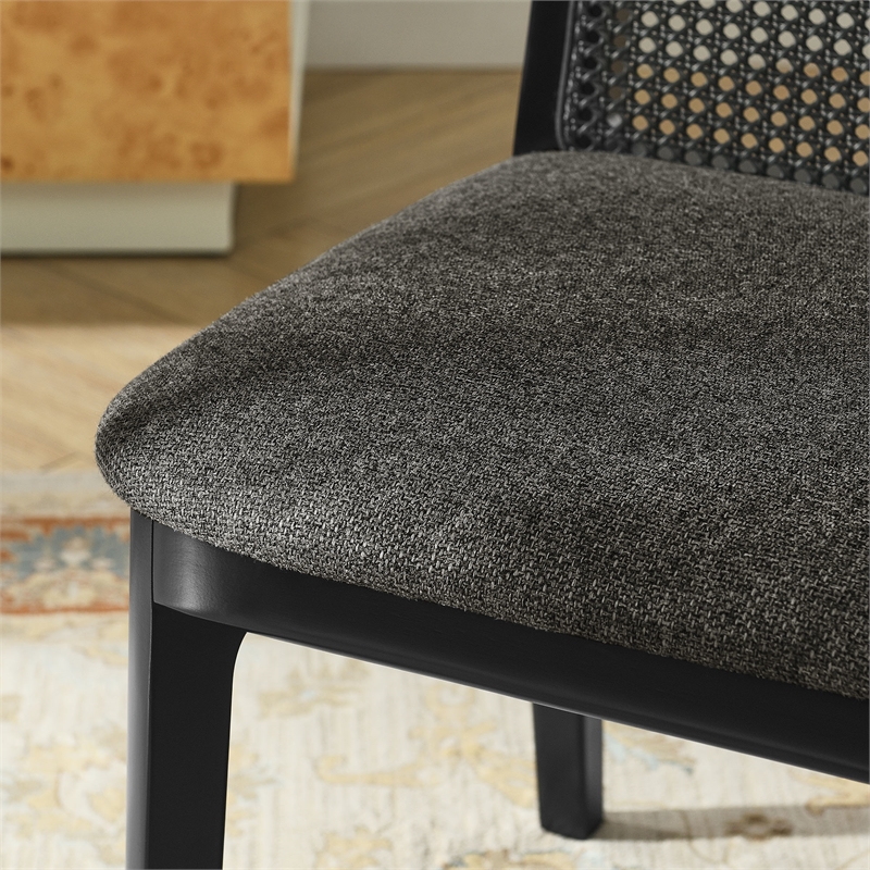 Monarch Dining Side Chair in Black Black Gray