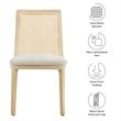 Monarch Dining Side Chair in Antique White Natural Heathered Weave Ivory