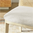 Monarch Dining Side Chair in Antique White Natural Heathered Weave Ivory