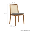 Monarch Dining Side Chair in Honey Natural Gray