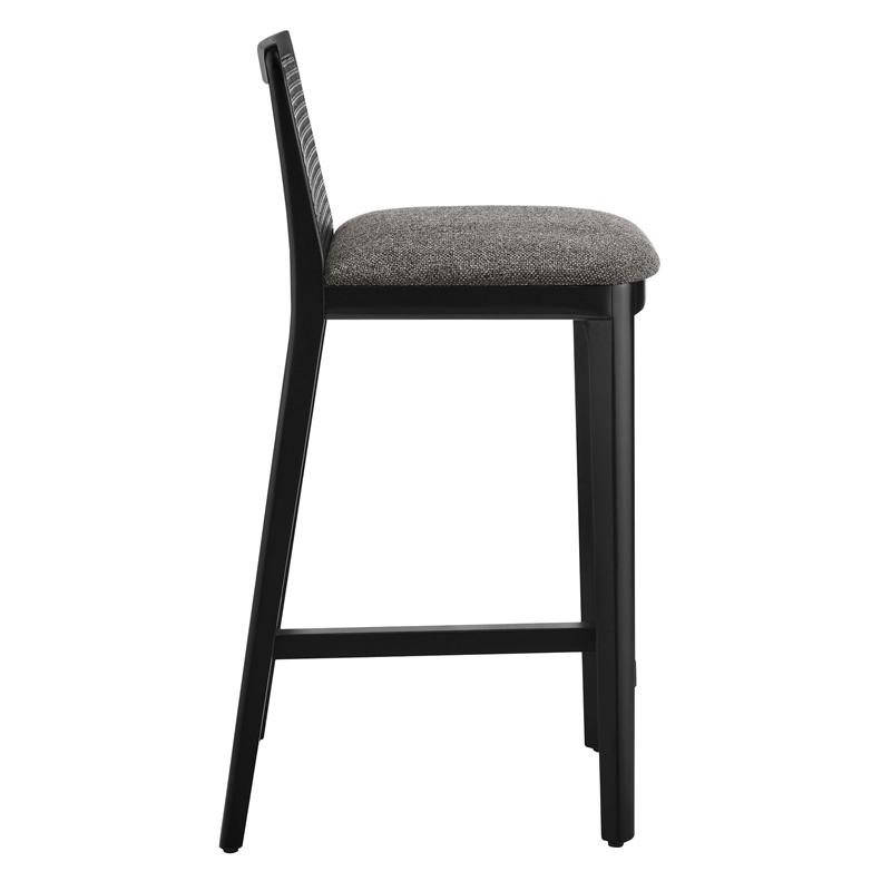 Monarch Counter Stool in Black Black Gray