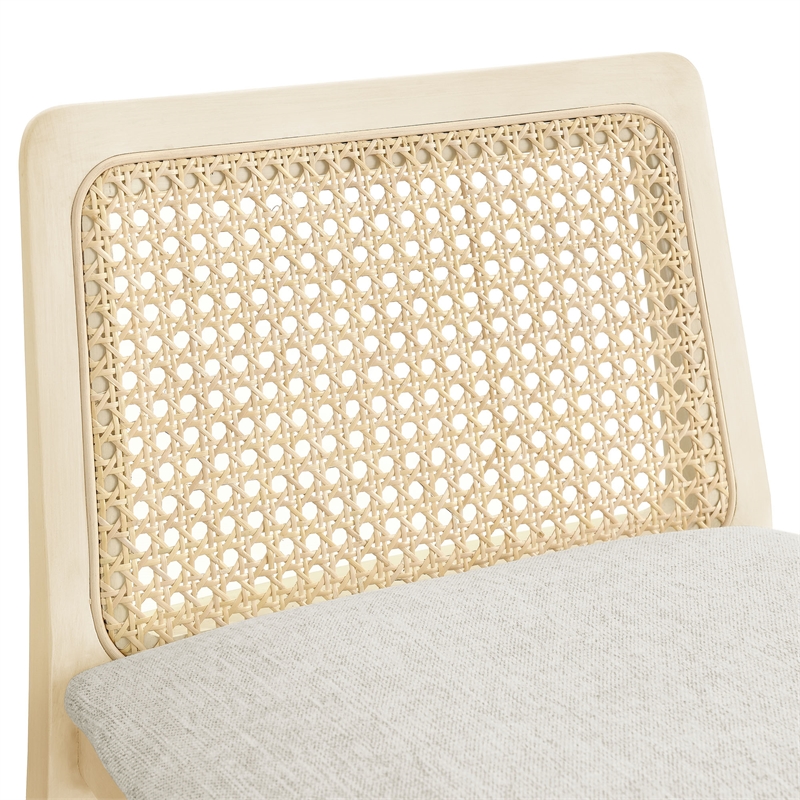 Monarch Counter Stool in Antique White Natural Heathered Weave Ivory