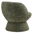 Modway Vesta Chenille Fabric Upholstered Swivel Chair in Basil