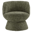 Modway Vesta Chenille Fabric Upholstered Swivel Chair in Basil