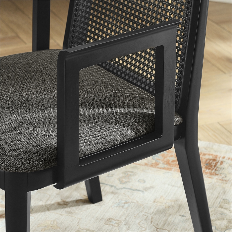 Monarch Dining Armchair in Black Black Gray