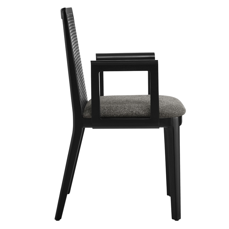 Monarch Dining Armchair in Black Black Gray