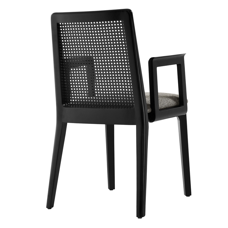 Monarch Dining Armchair in Black Black Gray