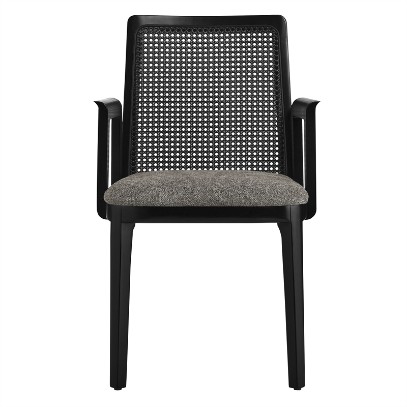 Monarch Dining Armchair in Black Black Gray