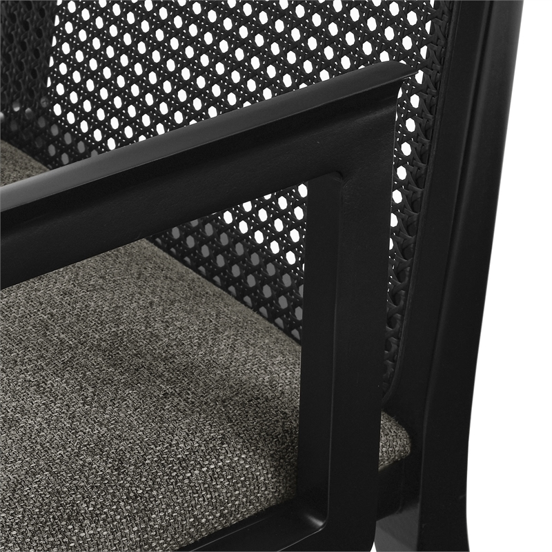Monarch Dining Armchair in Black Black Gray