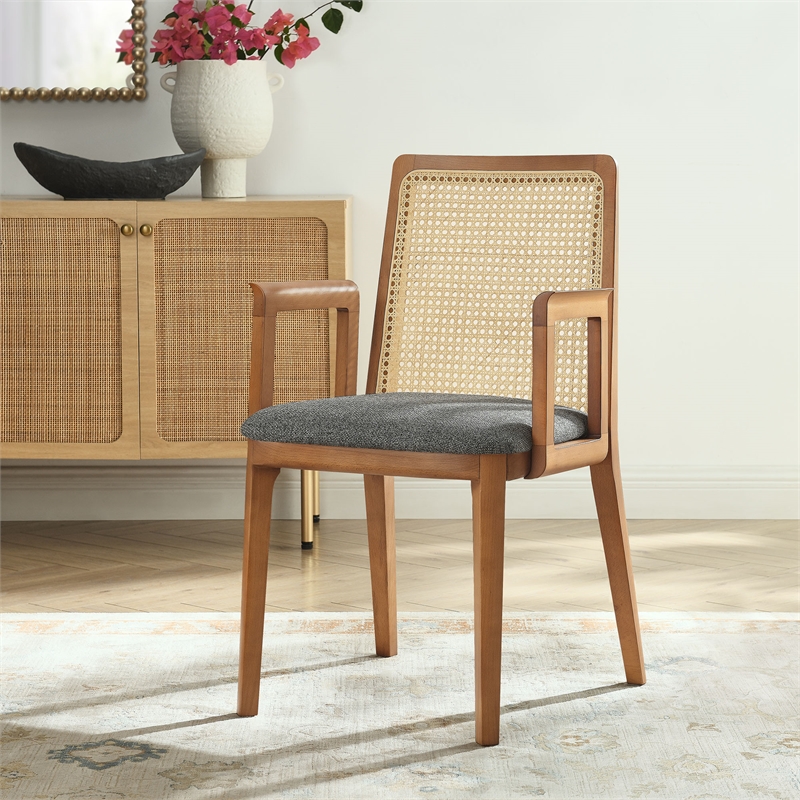 Monarch Dining Armchair in Honey Natural Gray
