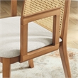 Monarch Dining Armchair in Honey Natural Heathered Weave Ivory