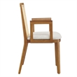 Monarch Dining Armchair in Honey Natural Heathered Weave Ivory