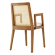 Monarch Dining Armchair in Honey Natural Heathered Weave Ivory