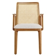 Monarch Dining Armchair in Honey Natural Heathered Weave Ivory